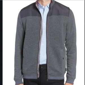 Ted Baker London Sardin Gray Zip Up Jacket sz 7